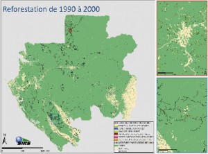 SIRS a présenté le travail effectué dans le cadre du programme REDD, notamment au Gabon (bassin du Congo). Les données d’observation de la Terre (plus de trois cents scènes Landsat, SPOT, ALOS, Rapid Eye et ASTER ont été nécessaires pour acquérir des donnés sur les différents thèmes et « jongler » avec le couvert nuageux) ont permis de faire une cartographie complète de la forêt et de son évolution sur tout le pays entre 1990 et 2010.