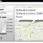 gros plan sur une application sur Tablet