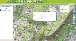 Sur Isère Outdoor, les internautes découvrent l’offre du département dans le domaine des sports de plein air. Ce sont les services internes ainsi que les partenaires privés et publics du conseil général qui ont alimenté la base des équipements sportifs grâce à une autre application Aigle.