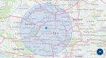 Carte interactive 10km : pour calculer le rayon de 10km autour de votre domicile, par le français GEOCONCEPT
